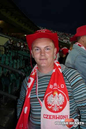 Na meczu Polaków :))