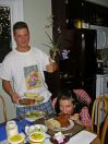 Enjoying a BBQ Dinner with my sister and having a laugh! :D